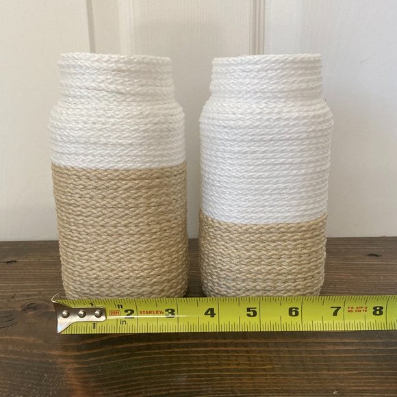Neutral Rope Vase Set - Picture 2 of 3